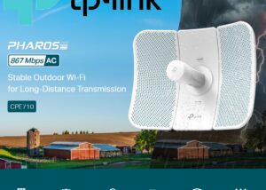 CPE710 5GHz AC 867Mbps 23dBi Outdoor CPE Long Range TP-Link CPE710 | 5GHz AC 867Mbps Long Range Gigabit Outdoor CPE for PtP and PtMP Transmission | Point to Point Wireless Bridge | 23dBi | Passive PoE Powered w/Free PoE Injector | Pharos Control