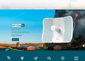 CPE710 5GHz AC 867Mbps 23dBi Outdoor CPE Long Range TP-Link CPE710 | 5GHz AC 867Mbps Long Range Gigabit Outdoor CPE for PtP and PtMP Transmission | Point to Point Wireless Bridge | 23dBi | Passive PoE Powered w/Free PoE Injector | Pharos Control