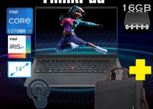 21JK00DAGR ThinkPad E14 i7-13700H 16GB DDR4 Touchscreen Lenovo ThinkPad E14 Gen 5 Intel® Core™ i7-13700H | 16GB DDR4 ; 512GB SSD | Iris® Xe Graphics | Backlit, English Arabic Keyboard | Touchscreen 14" WUXGA IPS Display | Fingerprint Reader | DOS | with Lenovo® bag | Graphite Black