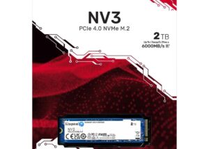 SNV3S/2000G Kingston NV3 2TB 4x4 NVMe SSD Kingston NV3 M.2 2280 2TB PCIe 4.0 x4 NVMe Internal Solid State Drive (SSD) - Ultra High Speed Up to 6000 MB/s | Navy Blue SNV3S/2000G