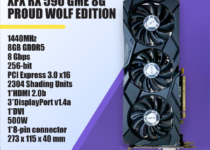 RX-590G85B XFX AMD Radeon RX 590 GME 8GB GDDR5 256 Bit XFX AMD Radeon RX 590 GME 8GB GDDR5 Proud Wolf Edition 256 Bit Triple Fans , PCI Express 3.0 16X , DirectX 12 3D API , HDCP Ready , 8000MHz Memory frequency | USED 