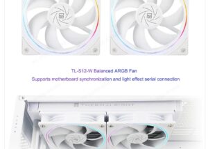 TL-S12-W Aqua Elite 240 WHITE ARGB V2 CPU Liquid Cooler Thermalright Aqua Elite 240 WHITE ARGB V2 CPU Liquid Cooler, High Performance AIO with 2x 120 mm Fans - 2000 RPM Fan Speed - 2.21 mm H2O Air Pressure - 3 PIN 5V Connector | WHITE