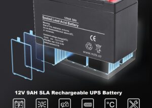 BAT-GENERAL-12V-9A UPS Battery 12V 9AH ACID Rechargeable GENERAL UPS Battery 12V 9AH ACID Rechargeable Replacement Battery with T2 Terminal for UPS Back Up  , Electric Scooter, Emergency Lighting, Wheel Chair, and More