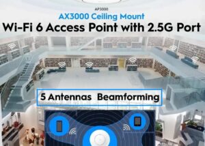 AP3000-EU AX3000 Access Point Ceiling Mount Cudy AX3000 Access Point Ceiling Mount , 2.5Gbps RJ45, Business WiFi Solution, Mesh Support, Seamless Roaming & MU-MIMO, PoE or DC Powered, 12V DC Power Adapter Included | WHITE AP3000