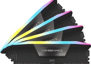 CMH96GX5M4B6400C32 VENGEANCE RGB DDR5 RAM Kit 96GB 6400MHz CORSAIR VENGEANCE RGB DDR5 RAM Kit 96GB (4x24GB) 6400MHz CL32 (PC5 51200)1.40V Intel XMP iCUE Compatible Computer Memory  | Black CMH96GX5M4B6400C32