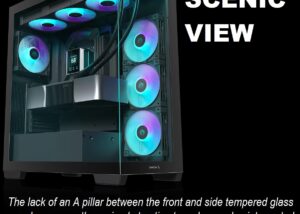 R-CG580-BKNDA0-G-1 CG580 Gaming ATX Black PC Case Panoramic DeepCool CG580 Gaming ATX PC Case Panoramic View Tempered Glass - Supports  ITX , Micro-ATX , ATX Motherboards - Fits 410mm GPUs - 7 Expansion Slots - Front I/O Ports USB3.0×2, Audio×1, Power, Reset | BLACK R-CG580-BKNDA0-G-1