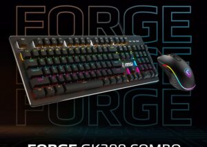 S11-04US20H-HH9 BLUE SWITCHES Gaming RGB Keyboard and Mouse MSI FORGE GK300 COMBO BLUE SWITCHES Gaming RGB Keyboard & Mouse , 26-key Anti-Ghosting, Ergonomic Keycaps, 9-Mode RGB, up to 7,200 DPI and 4 DPI Presets, USB 2.0 Wired Interface | Black 