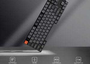 K1M-H3 Keychron K1 Max Gaming Keyboard Brown Switch Keychron K1 Max Ultra-Slim QMK/VIA Bluetooth Wireless/USB Wired Custom Mechanical Keyboard, 2.4 GHz Hot Swappable TKL Layout RGB Backlight Gaming Keyboard with Low-Profile Gateron BROWN Switch | Graphite K1M-H3