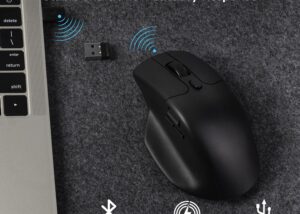 M6-A1 Wireless Bluetooth Customizable 26K DPI Mouse Keychron M6 1000 Hz Wireless Bluetooth 5.1/2.4 GHz/Wired Optical Mouse, Lightweight 78g Programmable PixArt 3395 Sensor with up to 26K DPI/ 650 IPS for Windows Mac Linux | Black M6-A1