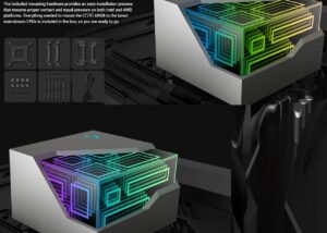 R-LT240-BKAMNC-G-1 DeepCool LT240 ARGB AIO LIQUID COOLER DeepCool LT240 ARGB AIO LIQUID COOLER : Infinity Mirror Frosty Cube with Copper Coldplate - 3400 RPM 5th Generation Water Pump - 2x 120mm ARGB PWM Fans - Intel and AMD Compatibility | BLACK