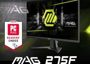 9S6-3CE21M-008 MSI 27inch Gaming Monitor 180Hz HDR Ready MSI MAG 275F Gaming Monitor: 27" FHD Rapid IPS, 180 Hz Refresh Rate, 0.5ms Response Time, HDR Ready, AI Vision, Anti-Flicker, Less Blue Light, Adjustable Stand, DisplayPort 1.4 & 2 x HDMI™ 2.0b