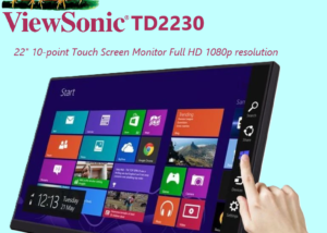 VIESONIC-VS16453 TD2230 22 inch FHD Touch Screen Monitor ViewSonic TD2230 22 inch 10-point Touch Screen Monitor witj Projected Capacitive Touch ; Full HD 1080p resolution ; HDMI, DisplayPort,VGA Inputs and USB Ports ; Dual Integrated Speakers , Durable Scratch-resistant Screen