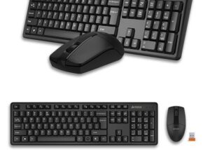 A4TECH-3330N A4TECH 3330N Wireless Keyboard and Mouse A4TECH 3330N Wireless Keyboard & Mouse Combo ;  2.4GHz Wireless Connectivity with 10-15m Range 1200 DPI  - 16 Mouse Gestures - 12 Multimedia Hotkeys  -  Long lasting Battery | BLACK