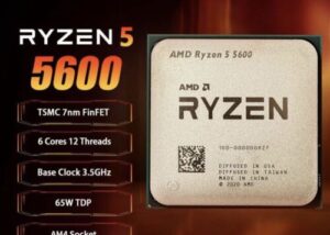 AMD-5600-TRAY CPU AMD Ryzen 5 5600 Vermeer Zen 3 6-Core CPU AMD Ryzen 5 5600 - Ryzen 5 5000 Series Vermeer (Zen 3) 6-Core 3.5 GHz ; 12 Threads 32MB L3 Cache 3MB L2 Cache ; Socket AM4 65W ; None Integrated Graphics ; Unlocked Desktop Processor - TRAY