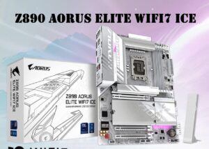 ICE Z890 Intel Core Ultra LGA 1851 Motherboard GIG-Z890-ELITE-ICE Z890 AORUS ELITE WIFI7 ICE GIGABYTE Z890 AORUS Elite WIFI7 ICE Intel Core Ultra (Series 2) LGA 1851 Motherboard, ATX, DDR5, 3X M.2, PCIe 5.0, Thunderbolt 4, WIFI7, 2.5GbE LAN, EZ-Latch | SILVER 