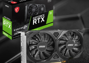 912-V812-016 MSI GeForce RTX 3050 VENTUS 2X OC 6GB GDDR6 MSI GeForce RTX™ 3050 VENTUS 2X 6G OC 6GB GDDR6 ; 96-Bit PCI Express 4.0 x8 ; 1492 MHz Boost Clock ; 2304 Cores CUDA Cores ; Dual Fan ; Afterburner Overclocking Utility ; 2 x HDMI 2.1 1 x DisplayPort 1.4a | BLACK 