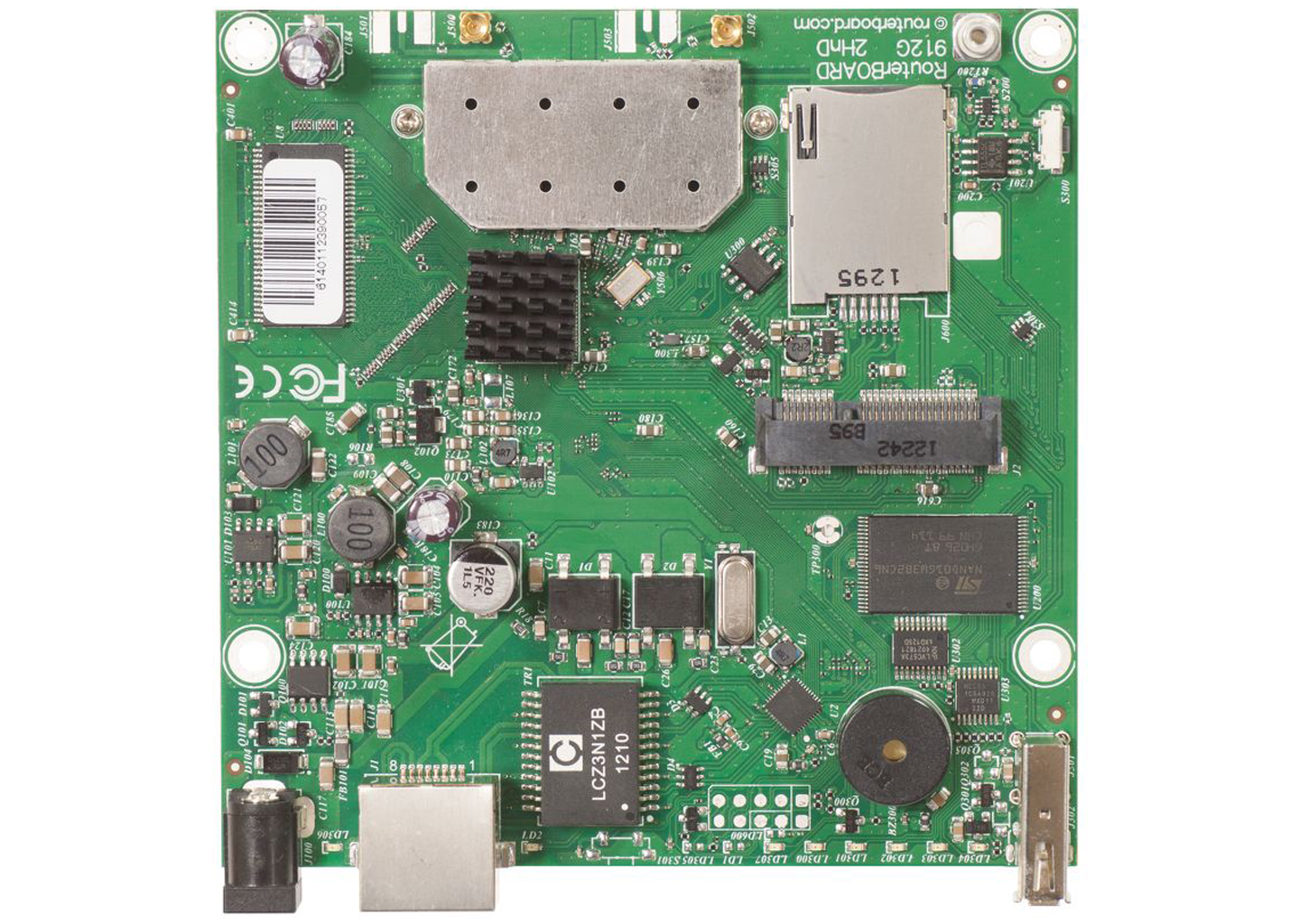 RB912UAG-2HPND MicroTick Routerboard 600MHz CPU 64MB RAM MicroTick Routerboard RB912UAG-2HPnD 600MHz CPU, 64MB RAM, 1xGigabit Ethernet, onboard 2.4Ghz wireless, miniPCI-express, USB, SIM slot, RouterOS L4