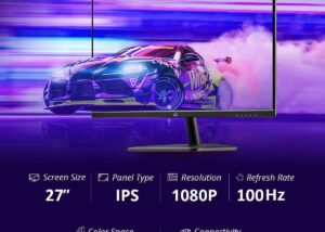 VA2763-H-5 ViewSonic 27 inch IPS FHD Monitor 100Hz 1ms ViewSonic VA2736-H 27 inch Full HD Monitor - 100Hz, IPS Technology, 1ms Response, Borderless Design, Low Blue Light and Flicker-Free Technology ; Tilt Adjustable ; VGA , HDMI 1.4 , Audio Out Connectivity