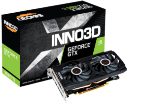 GF-GTX1660TI-TWIN-OB NVIDIA INNO3D GEFORCE GTX 1660 TI GDDR6 6GB USED NNO3D GEFORCE GTX 1660 TI Twin X2 6GB GDDR6 PCI-E 3.0 X16 Gaming Graphic Card ; 192-bit 1536 CUDA Cores ; 1770 MHz Boost Clock ; 12 Ultimate Microsoft DirectX ; HDMI 2.0b, DisplayPort 1.4 x3 | USED 