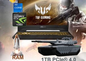 TUF Gaming F15 i7-13620H RTX 4070 1TB SSD 90NR0BV7-M00L10 TUF Gaming F15 i7-13620H RTX 4060 1TB SSD ASUS TUF Gaming F15 FX507VV Intel® Core™ i7-13620H | 16GB DDR5 RAM ; 1TB SSD | RTX™ 4070 , 8GB GDDR6 |  15.6-inch FHD IPS 144Hz |  DOS  | Backlit 1-Zone RGB Keyboard | Mecha Gray