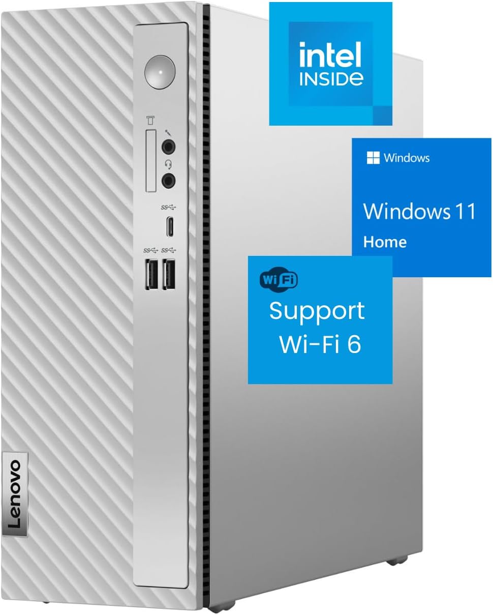 90VT006NCF Desktop PC Core i5-14400 16GB RAM Windows 11 LENOVO IdeaCentre 3 07IRB8 Desktop PC Intel® Core™ i5-14400 | 16GB DDR4 RAM , 512GB SSD NVMe® | Intel® UHD Graphics 730 | Wi-Fi® 6, 802.11ax 2x2 + BT5.1 | Windows® 11 | 7-in-1 Card Reader | USB Calliope Keyboard & Mouse | Cloud Grey