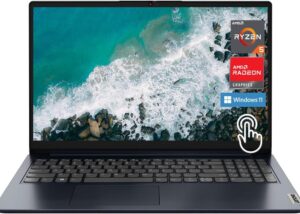 82VG00MYUS LENOVO Touchscreen 8GB DDR5 RAM Windows 11 LENOVO IdeaPad 1 15AMN7 AMD Ryzen™ 5 7520U | 8GB DDR5 RAM ; 256GB SSD NVMe® | Radeon™ 610M Graphics | 15.6" FHD Touchscreen IPS Display  | Windows® 11 Home in S mode | SD Card Reader  | Abyss Blue