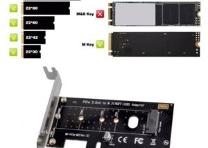 SPB043 NVMe PCIe Adapter M Key M2 NVME SSD to PCI-e NVMe PCIe Adapter, M Key M.2 NVME SSD to PCI-e 3.0 x4 Host Controller Expansion Card with Low Profile Bracket, PCIe NVME Adapter for PC Desktop Support 2230 2242 2260 2280 | SPB043