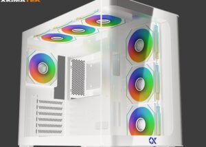 WHITE ARGB Gaming Case E-ATX 7 Fans XIGMATEK Pano WHITE ARGB Gaming Case E-ATX Support ; Curved Tempered Glass Panel ; 7 Build in ARGB 120mm Fans ; ARGB Remote Control Kit ; 3 USB 3.0 ports and 2 USB 2.0 ports + LED Switch | WHITE