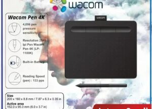 CTL-4100WLK-N Wacom Intuos S Black Bluetooth Drawing Tablet Wacom Intuos S Black with Bluetooth – Drawing Tablet with Pen, Stylus Battery-free & Pressure-sensitive, Compatible with Windows, Mac & Android, Perfect Tablet for Drawing, Graphics or Remote Working