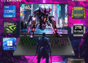 83DF00AQUS AI Legion Pro 5 i9-14900HX RTX 4070 2TB SSD LENOVO AI-Powered Legion Pro 5 16IRX9 Intel® Core™ i9-14900HX | 32GB DDR5 RAM , 2TB SSD NVMe® | RTX™ 4070 8GB | 16" WQXGA IPS Display 240Hz HDR™ 400 | 4-Zone RGB Backlit Keyboard | Windows® 11 | Onyx Grey