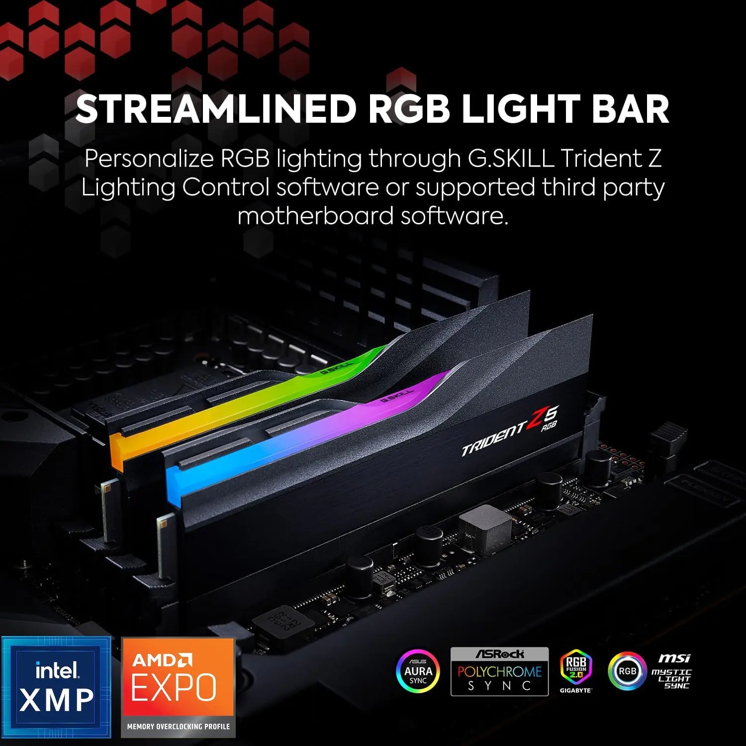 F5-6000J3636F32GX2-T RGB DDR5 RAM 64GB 32GB 6000MT CL36 G.SKILL Trident Z5 RGB Series (Intel XMP 3.0 & AMD EXPO ) DDR5 RAM 64GB (2x32GB) 6000MT/s CL36-36-36-96 1.35V Desktop Computer Memory UDIMM - Matte Black (F5-6400J3239G32GX2-TZ5RK)