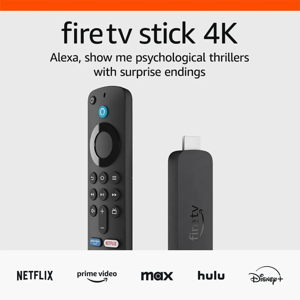 FIRETV-STICK-4K AI-powered Amazon Fire TV Stick 4K Amazon Fire TV Stick 4K (newest model) with AI-powered Fire TV Search, Wi-Fi 6, stream over 1.5 million movies and shows, free & live TV