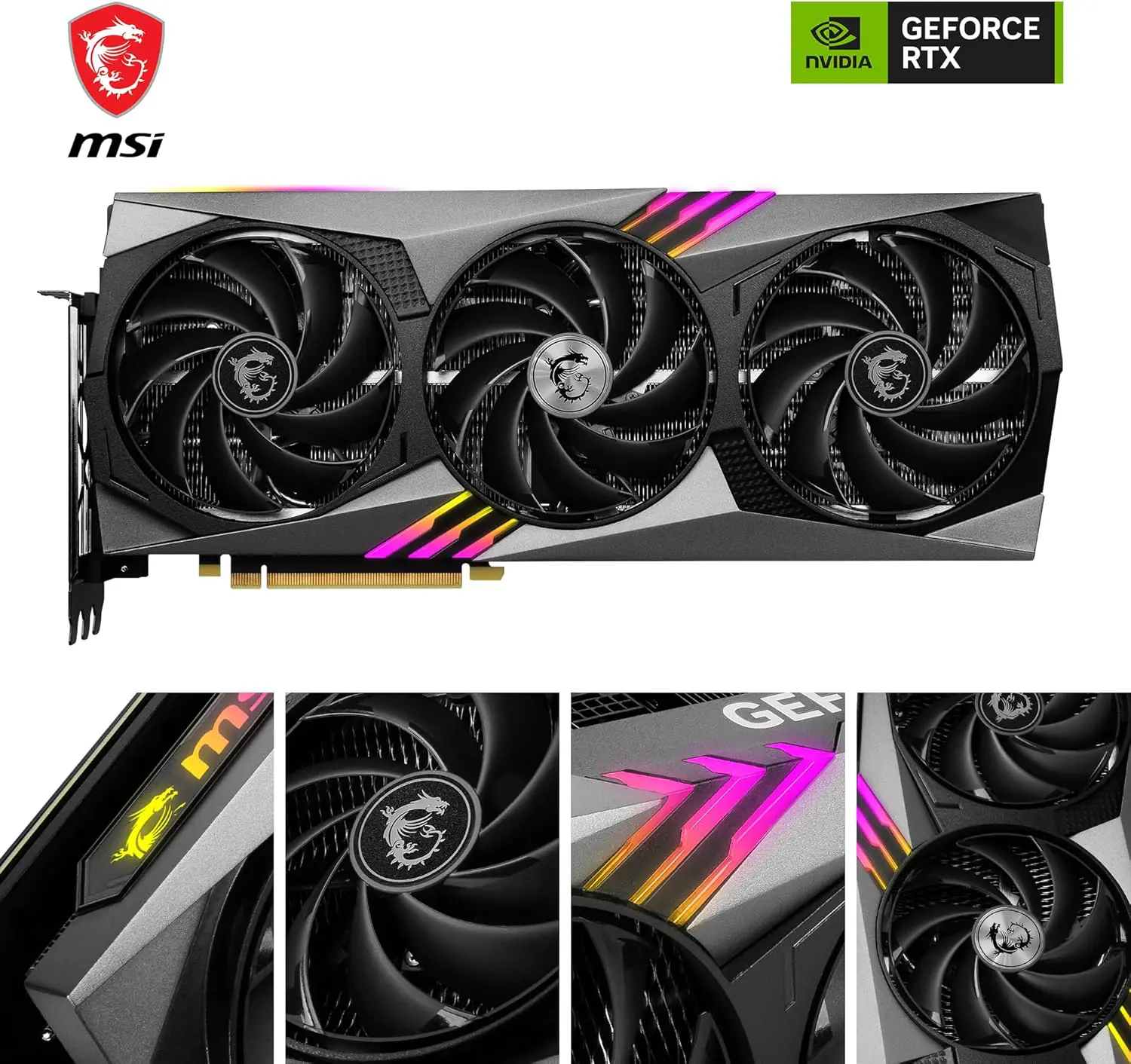 MSI-4070-TI-TRIO-U MSI GeForce RTX 4070 Ti Gaming Trio 12G MSI GeForce RTX 4070 Ti Gaming X Trio 12G Gaming Graphics Card - 12GB GDDR6X, 2760 MHz, PCI Express Gen 4, 192-bit, 3X DP v 1.4a, HDMI 2.1a (Supports 4K & 8K HDR) | USED LIKE NEW