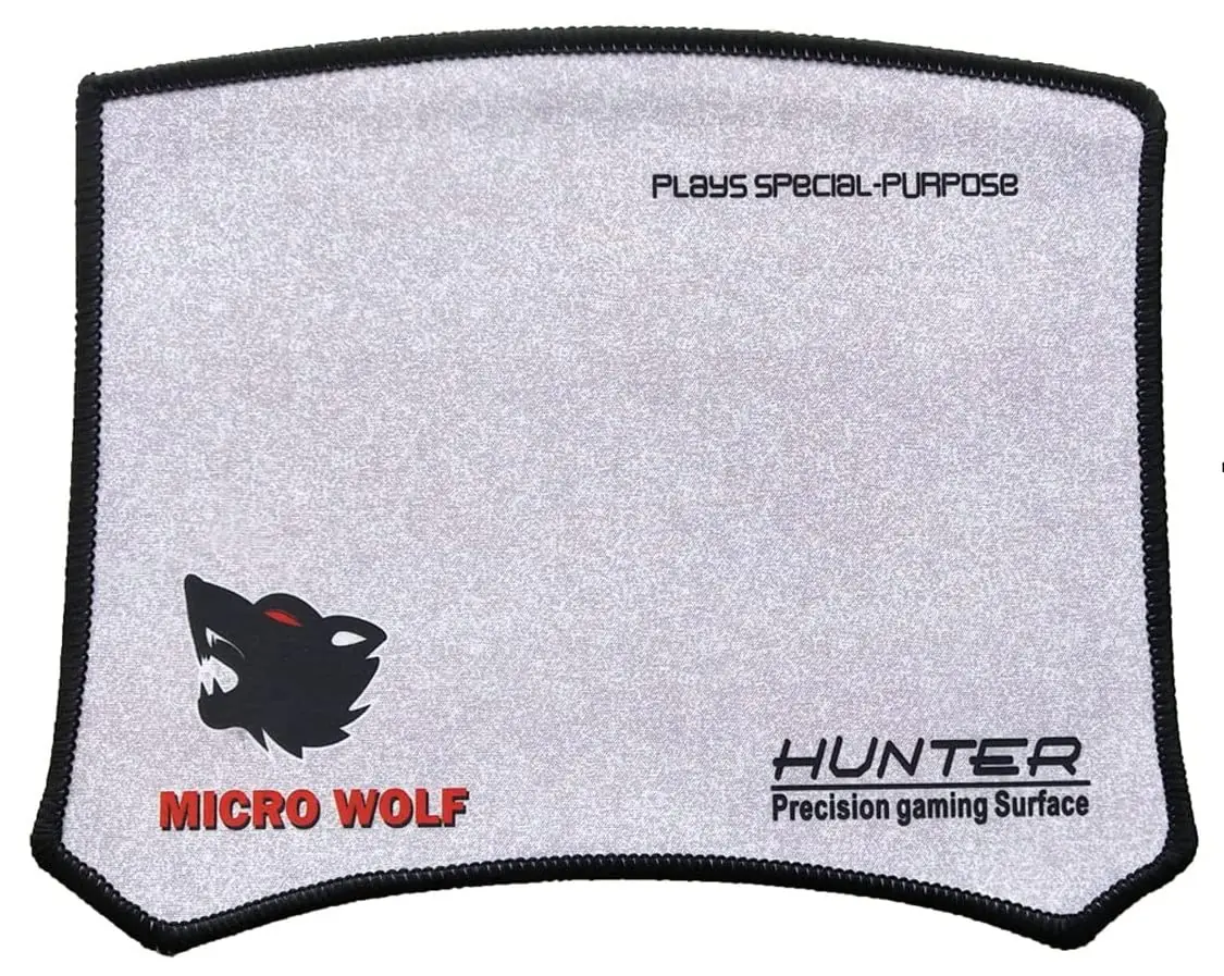 WID-WOLD-PAD Hunter Precision Gaming Surface Micro Wolf Gaming Mouse Pad for Desktops, Laptops, Gaming ; 300 x 250 x 1.5 mm | GREY