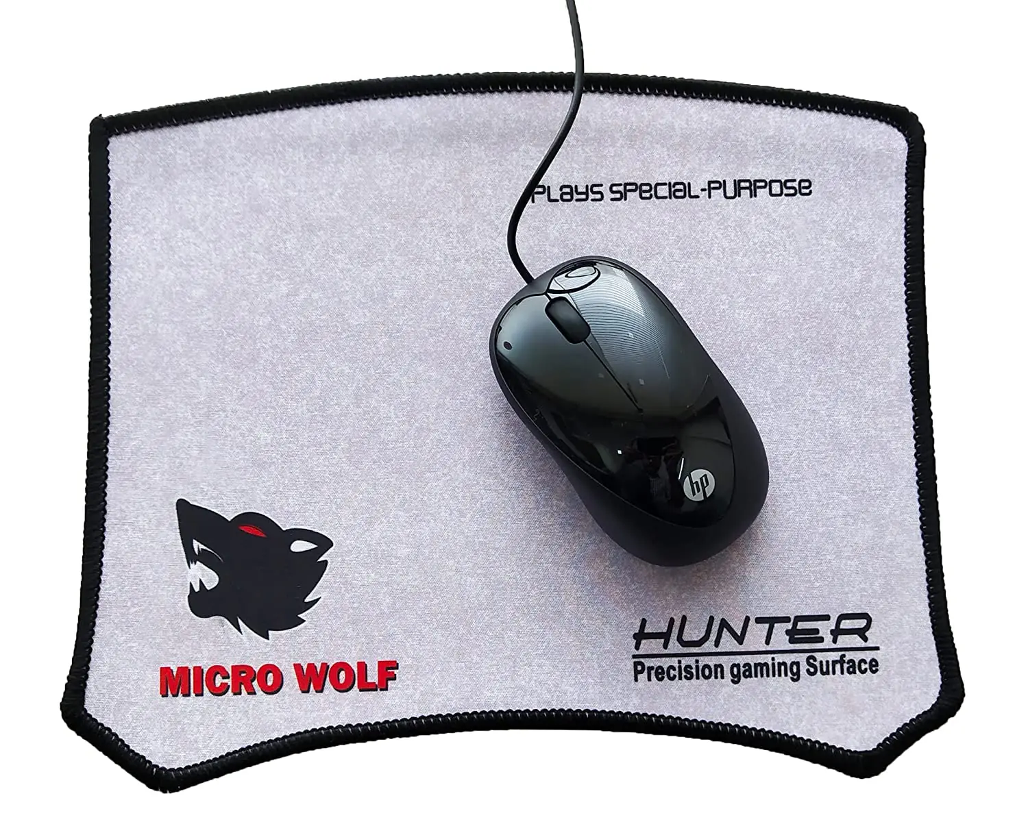 WID-WOLD-PAD Hunter Precision Gaming Surface Micro Wolf Gaming Mouse Pad for Desktops, Laptops, Gaming ; 300 x 250 x 1.5 mm | GREY