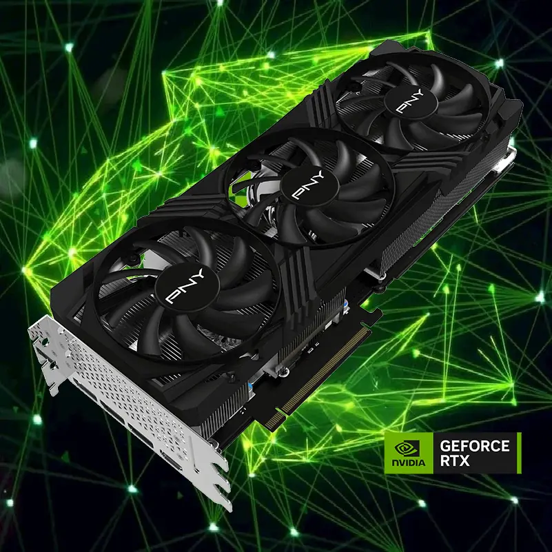 VCG4070TS16TFXPB1-O PNY GeForce RTX 4070 Ti SUPER 16GB OC VERTO PNY GeForce RTX™ 4070 Ti SUPER 16GB OC VERTO™ Overclocked Graphics Card with Ada Lovelace Architecture, DLSS 3, and Triple Fan Cooling for High-Performance Gaming and Content Creation | BLACK VCG4070TS16TFXPB1-O