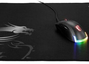 MSI Agility GD30 Gaming Mouse Pad Ultra-Smooth Low-Friction Textile Surface Natural Rubber Base Extra Soft Comfortable Touch Anti-Slip 