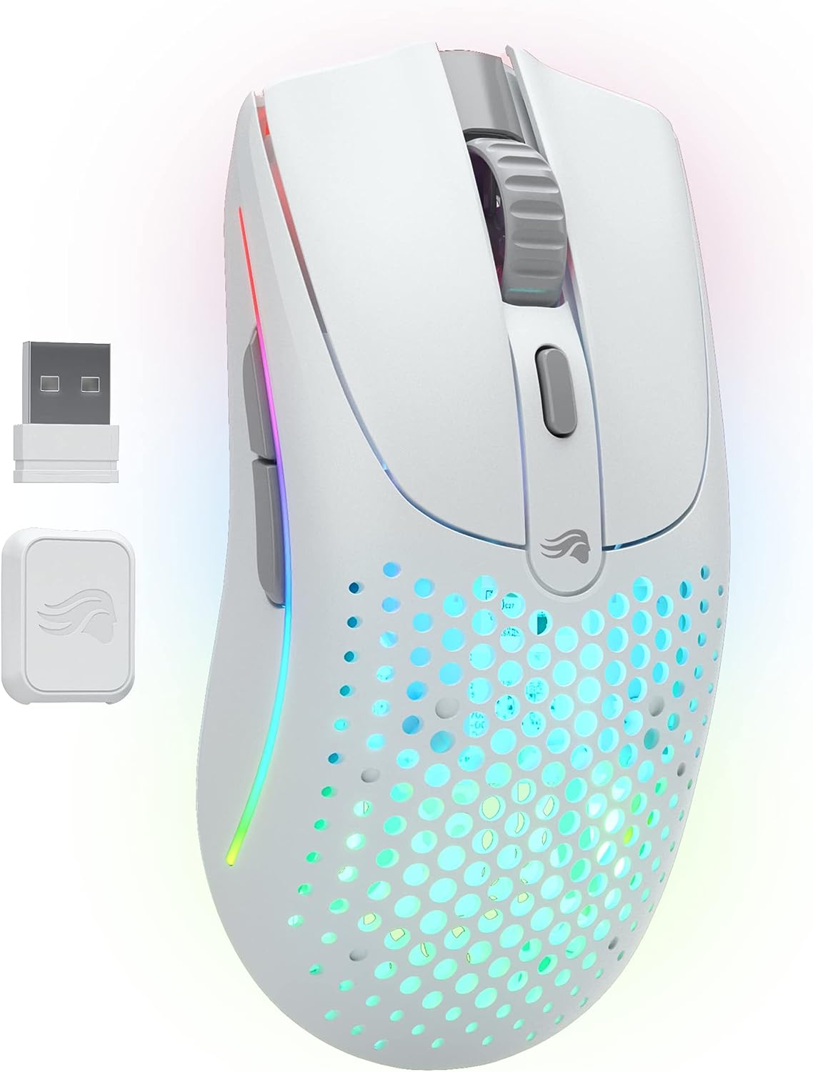 rand Glorious PC Gaming Race Color White Connectivity Technology 2.4GHz Wireless, Bluetooth Special Feature Wireless, Lightweight, Ambidextrous, Customizable RGB Movement Detection Technology Optical