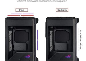 ASUS ROG Z11 Mini-ITX/DTX Gaming Case with Patented 11° Tilt Design, Compatible with ATX Power Supply,3-Slot Graphics, Front I/O USB 3.2 Gen 2 Type-C, 2x USB 3.2 Gen 1 Type-A and ARGB Control Button