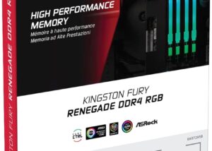 Kingston FURY Renegade RGB 64GB (2x32GB) 3200MHz DDR4 CL16 Desktop  KF432C16RBAK8/256 Customizable RGB Lighting ; Ready for AMD Ryzen