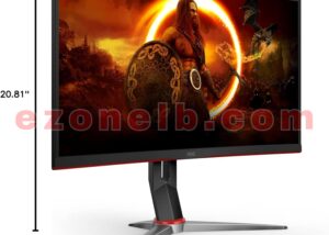 AOC C27G2Z 27" Curved Frameless Ultra-Fast Gaming Monitor, FHD 1080p, 0.5ms 240Hz, FreeSync, HDMI/DP/VGA, Height Adjustable, 3-Year Zero Dead Pixel Guarantee, Black, Xbox PS5 Switch