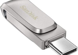 SanDisk Ultra Dual Drive Luxe USB Type-C 128GB  and USB Type-A connector for Smartphones, Tablets, and Computers – High Speed USB 3.1