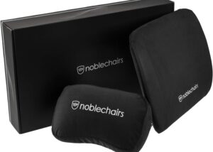MEMORY FOAM Lumbar-Support PILLOW SET FOR Office and Gaming Chair - NOBLECHAIRS- BLACK