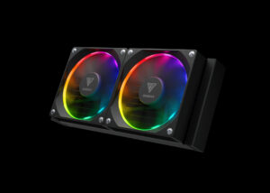 Gamdias CHIONE M4-240 CPU Liquid Cooler, 2X 120mm ARGB PWM Fans, RGB Sync with motherboards, Rotatable 2.1" LCD Displays
