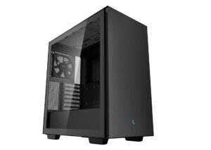 DeepCool CH510 Mid-Tower ATX GAMING Case, Magnetic Tempered Glass Side Panel, 360mm Radiator Support, 1x 120mm Rear Fan, Wide Cooling Support , Black