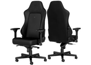 HERO BLACK EDITION High-tech faux leather NOBLECHAIRS GAMING & OFFICE CHAIRS "AWARD WINNING" INTEGRATED ADJUSTABLE LUMBAR SUPPORT