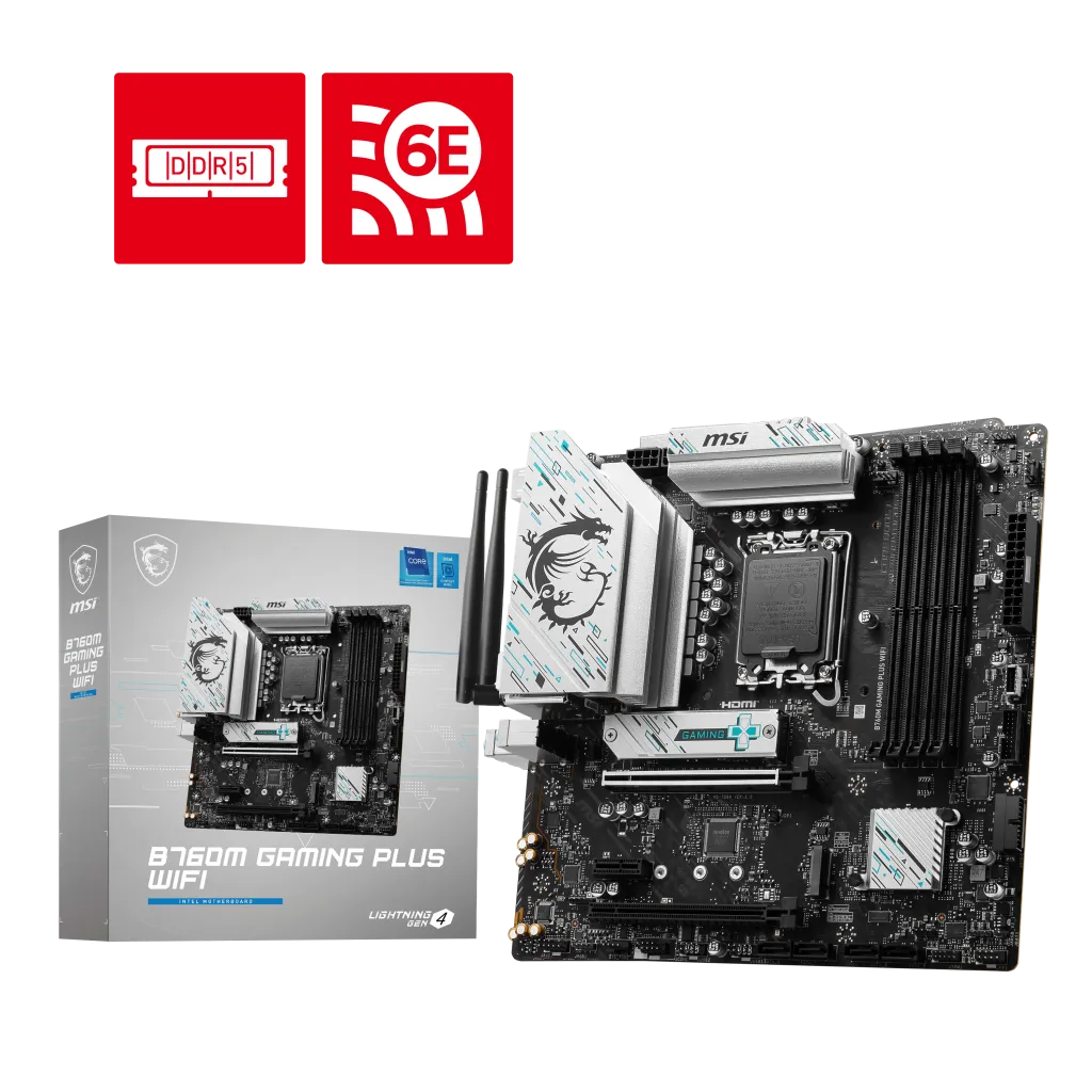 1024 (18) MSI B760M Gaming Plus WiFi DDR5 Motherboard