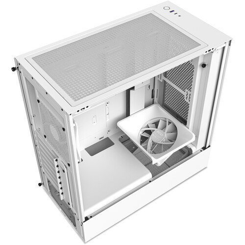 NZXT H Series H5 (2023) Flow RGB Edition ATX Mid Tower Chassis White ...