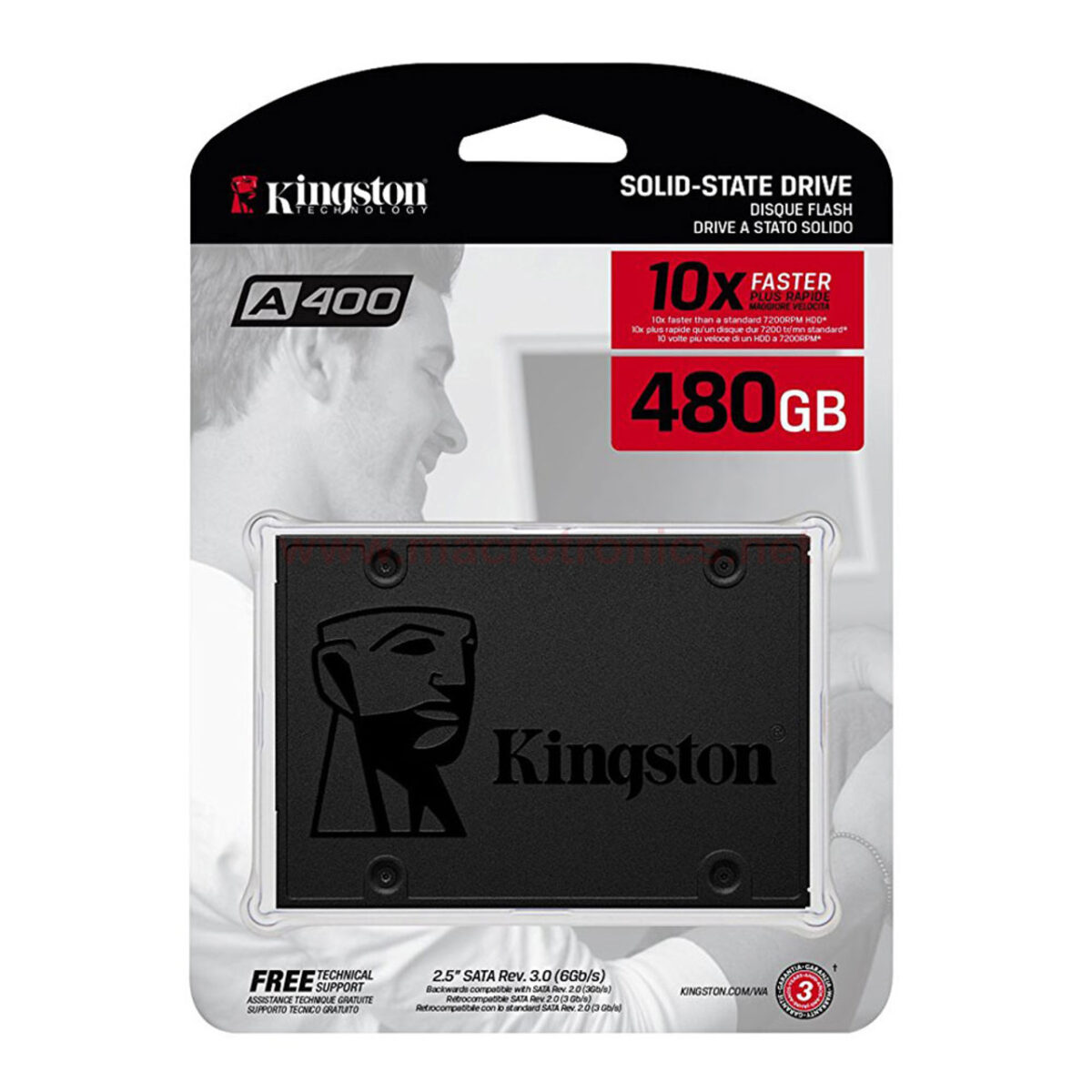 Kingston SSD 480GB A400 Sata3 2.5 - Image 1