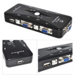 KVM Switch USB 2.0 4 PORTS Compatible with Computer Sharing Video Mouse Keyboard Monitor (KVM41UA) - Image 2